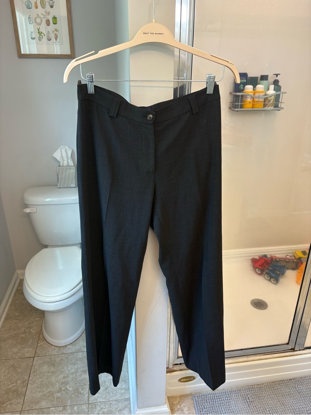 Piazza Sempione Italian Charcoal Gray Trousers